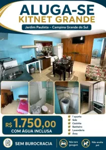 Flat com 1 Quarto para alugar, 40m² no Jardim Paulista, Campina Grande do Sul
