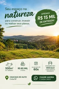 Lote/Terreno à venda, 500m² no Água Espraiada (Caucaia do Alto), Cotia