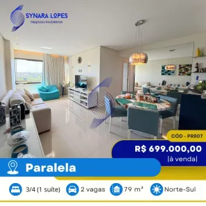 Apartamento com 3 Quartos à venda, 79m² no Centro Administrativo da Bahia, Salvador