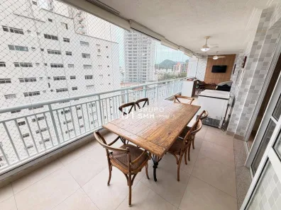 Apartamento com 3 Quartos para alugar, 118m² no Vila Alzira, Guarujá