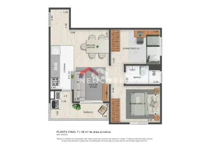 Apartamento com 2 Quartos à venda, 41m² no Parque Industrial das Oliveiras, Taboão da Serra
