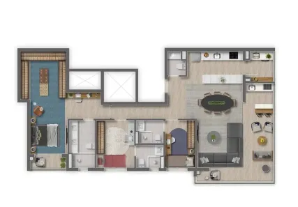 Apartamento com 3 Quartos à venda, 120m² no Centro Comercial Jubran, Barueri
