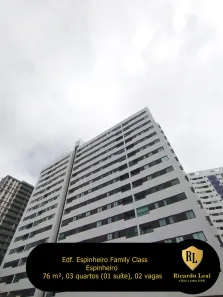 Apartamento com 3 Quartos à venda, 76m² no Espinheiro, Recife