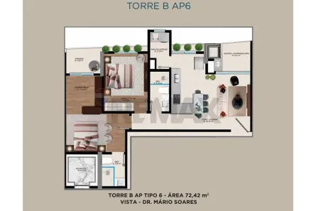 Apartamento com 2 Quartos à venda, 72m² no Vila São Lúcio, Botucatu