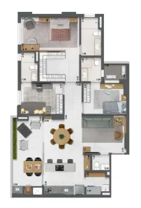 Apartamento com 3 Quartos à venda, 129m² no Setor Marista, Goiânia