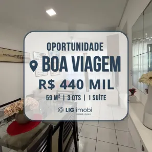 Apartamento com 3 Quartos à venda, 59m² no Boa Viagem, Recife
