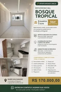 Apartamento com 3 Quartos à venda, 54m² no Muçumagro, João Pessoa