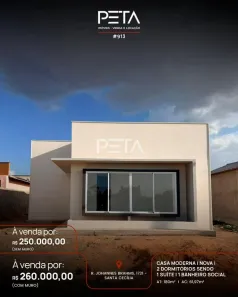 Casa com 2 Quartos à venda, 62m² no Cidade de Santa Cecília, Cantá