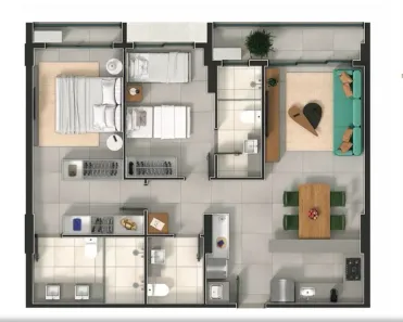 Apartamento com 2 Quartos à venda, 75m² no Setor Bueno, Goiânia
