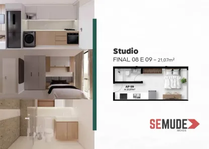 Apartamento com 1 Quarto à venda, 21m² no Saco dos Limões, Florianópolis