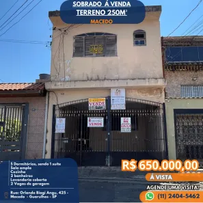 Sobrado com 5 Quartos à venda, 177m² no Macedo, Guarulhos
