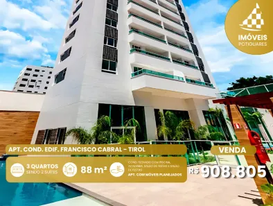 Apartamento com 3 Quartos à venda, 88m² no Tirol, Natal