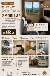 Apartamento com 2 Quartos à venda, 48m² no Loteamento Mogilar, Mogi das Cruzes
