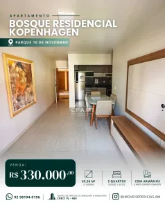 Apartamento com 2 Quartos à venda, 63m² no Parque 10 de Novembro, Manaus