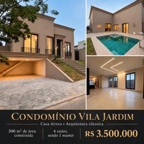 Casa de Condomínio com 4 Quartos à venda, 300m² no Condomínio Residencial Vila Jardim, Cuiabá
