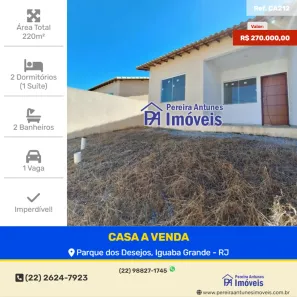 Casa com 2 Quartos à venda, 75m² no Centro, Iguaba Grande