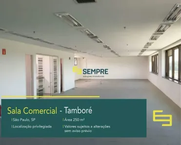 Sala Comercial para alugar, 250m² no Tamboré, Barueri