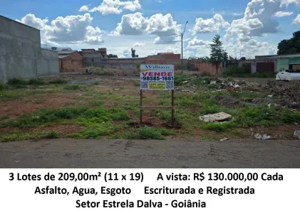 Lote/Terreno à venda, 209m² no Setor Estrela Dalva, Goiânia