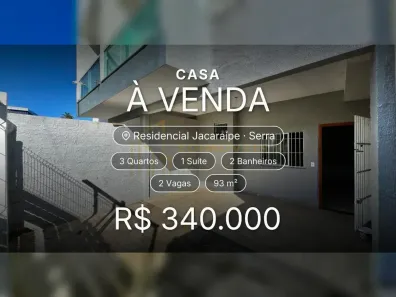Casa com 3 Quartos à venda, 93m² no Residencial Jacaraípe, Serra