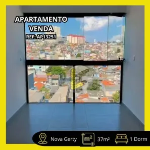 Apartamento com 1 Quarto à venda, 37m² no Nova Gerty, São Caetano do Sul