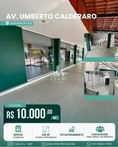 Ponto Comercial para alugar, 220m² no Adrianópolis, Manaus