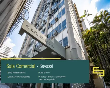 Sala Comercial à venda, 35m² no Savassi, Belo Horizonte