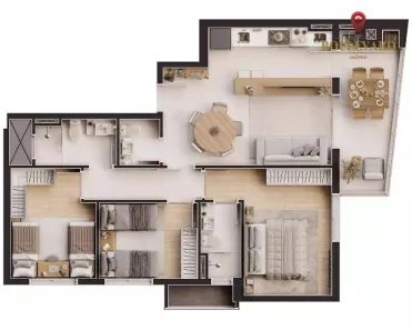 Apartamento com 3 Quartos à venda, 108m² no Itacolomi, Balneário Piçarras