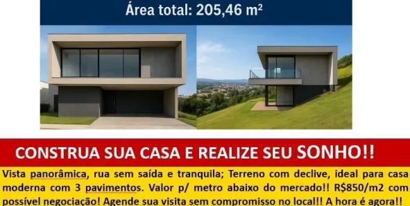 Lote/Terreno à venda, 205m² no Condomínio Villa Verde Bragança, Bragança Paulista