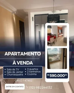 Apartamento com 3 Quartos à venda, 124m² no Vila Sanches, São José dos Campos
