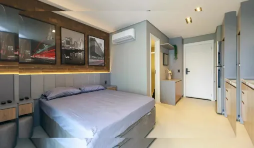 Apartamento com 1 Quarto para alugar, 24m² no Santo Amaro, São Paulo
