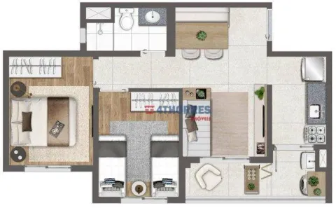 Apartamento com 2 Quartos à venda, 44m² no Butantã, São Paulo