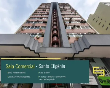 Sala Comercial à venda, 58m² no Santa Efigênia, Belo Horizonte
