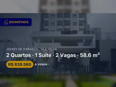 Apartamento com 2 Quartos à venda, 58m² no Jockey de Itaparica, Vila Velha