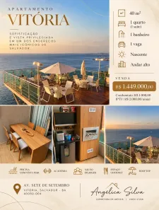 Apartamento com 1 Quarto à venda, 40m² no Vitória, Salvador