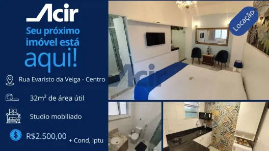Apartamento com 1 Quarto para alugar, 32m² no Centro, Rio de Janeiro