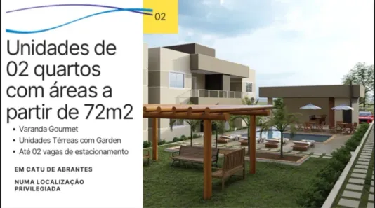 Casa de Condomínio com 2 Quartos à venda, 72m² no Catu de Abrantes (Abrantes), Camaçari