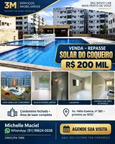 Apartamento com 2 Quartos à venda, 46m² no Quarenta Horas (Coqueiro), Ananindeua