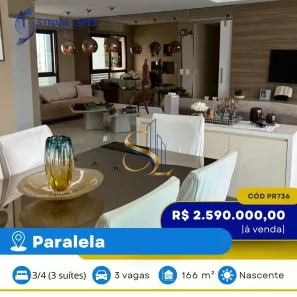 Apartamento com 3 Quartos à venda, 166m² no Patamares, Salvador