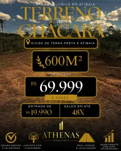 Lote/Terreno à venda, 600m² no Jardim Brasil, Atibaia