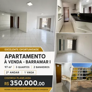 Apartamento com 3 Quartos à venda, 97m² no Turu, São Luís