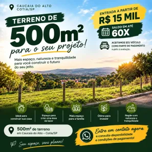 Lote/Terreno à venda, 500m² no dos Pereiras (Caucaia do Alto), Cotia