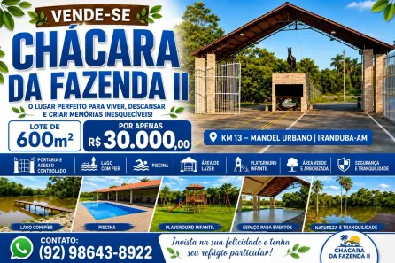 Lote/Terreno à venda, 600m² no Centro, Iranduba