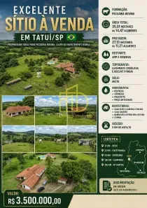 Fazenda/Sítio à venda, 10m² no Área Rural de Tatuí, Tatuí