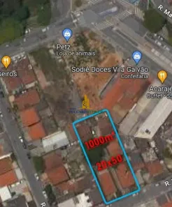 Lote/Terreno à venda, 1000m² no Vila Galvão, Guarulhos