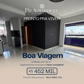 Apartamento com 2 Quartos à venda, 55m² no Boa Viagem, Recife