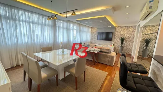 Apartamento com 2 Quartos para venda ou aluguel, 127m² no Gonzaga, Santos