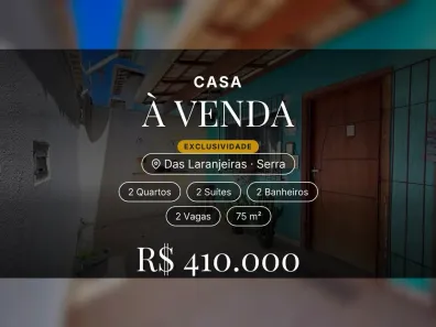 Casa com 2 Quartos à venda, 75m² no das Laranjeiras, Serra