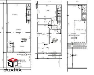 Sobrado com 3 Quartos à venda, 115m² no Campestre, Santo André