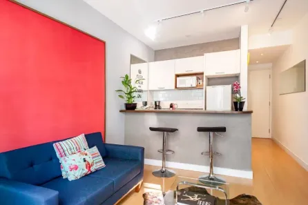 Apartamento com 1 Quarto para alugar, 44m² no Indianópolis, São Paulo