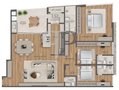 Apartamento com 3 Quartos à venda, 163m² no Alphaville Graciosa, Pinhais